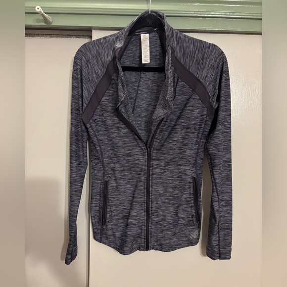 New Balance Sweaters - New Balance Heathered Purple Athletic Jacket